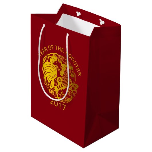 Zodiac 2017 Haan Jaar Medium G Bag Medium Cadeauzakje (Achterkant Gekanteld)
