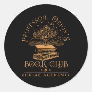Zodiac Academy Professor Orion's Book Club Boek Ni Ronde Sticker
