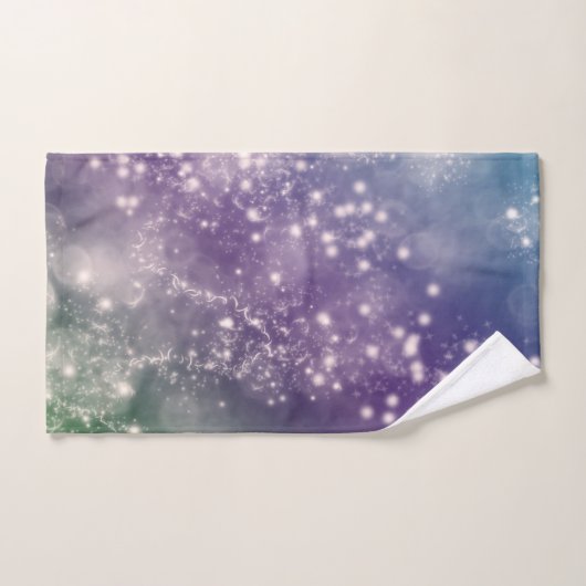 Zodiac : Aquarius Blue & Purple Space Design (Serviette à main)