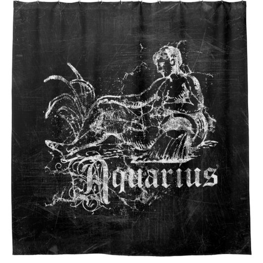 Zodiac Aquarius Douchegordijn (Voorkant)