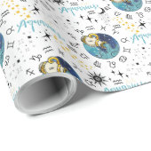 Zodiac Aquarius-inpakpapier Cadeaupapier (Rol Hoek)