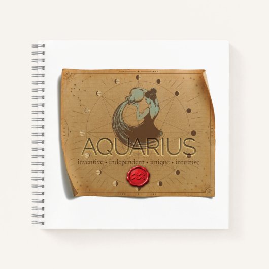 Zodiac - Aquarius - Journal Notitieboek (Voorkant)