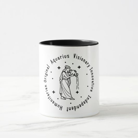 Zodiac Aquarius Mug (Centre)