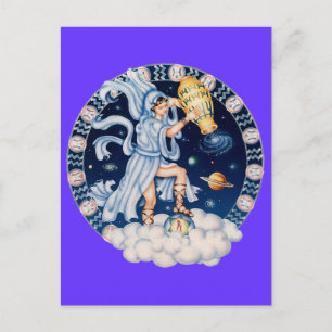 Zodiac Aquarius - Pas het aan! Briefkaart