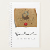 Zodiac - Aquarius - Personalized Day Planner (Devant)