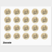  Zodiac Aquarius Ronde Sticker (Vel)
