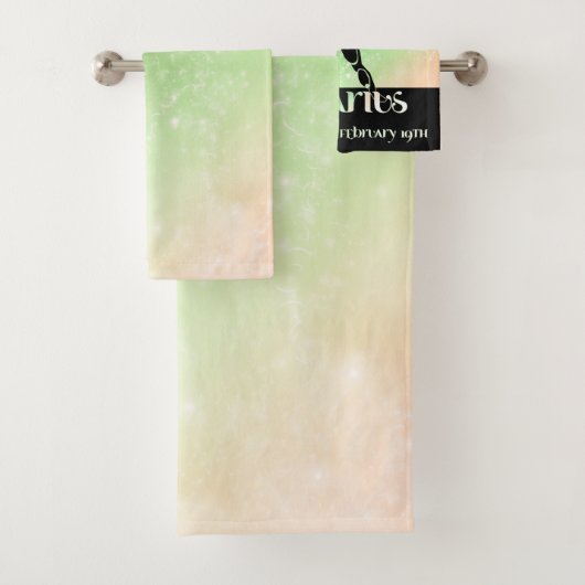 Zodiac : Aquarius Rose & Green Space Design (En situation)