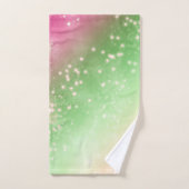 Zodiac : Aquarius Rose & Green Space Design (Serviette à main)