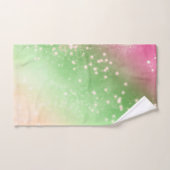 Zodiac : Aquarius Rose & Green Space Design (Serviette à main)
