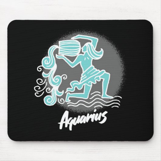 Zodiac Aquarius-symbool Muismat (Voorkant)