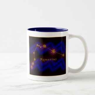 Zodiac - Aquarius Tweekleurige Koffiemok