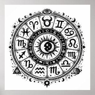 Zodiac Arcana — De Twaalf Tekens door BurnsInHell Poster