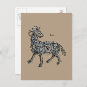 Zodiac: Aries, 1482 Briefkaart (Voorkant / Achterkant)