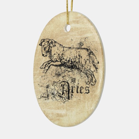  Zodiac Aries Keramisch Ornament (Links)