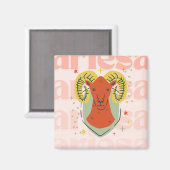 Zodiac Aries Magnet Magneet (Voorkant / Achterkant)