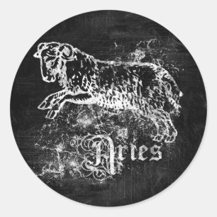 Zodiac Aries Ronde Sticker
