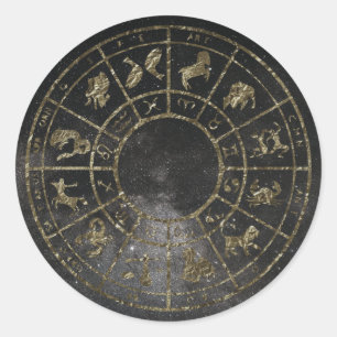 Zodiac astrologie gouden stickers