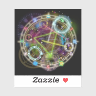 Zodiac Astrology Chart Sticker