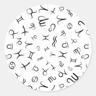 Zodiac Astrology Horoscoop Patroon Ronde Sticker