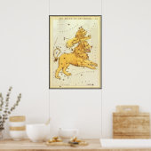  Zodiac, Astrology Leo Lion Constellation Poster (Keuken)