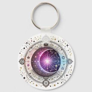 Zodiac astrology moon sleutelhanger