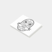 ZODIAC BADGE SYMBOL ARIES STROKE POST-IT® NOTES (Schuin)