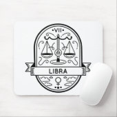 ZODIAC BADGE SYMBOL LIBRA STROOM MUISMAT (Met muis)