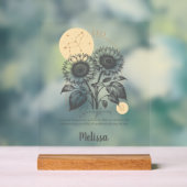 Zodiac Birth Flower Art cadeau Leo personnalisé (Neutre)