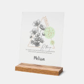 Zodiac Birth Flower Art Personalized Virgo Venin (Angle)