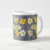 Zodiac Birth Flower Personalized Mug Extra Grote Beker (Voorkant rechts)