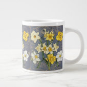 Zodiac Birth Flower Personalized Mug Extra Grote Beker (Rechts)