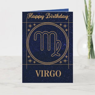 Zodiac Birthday Kaart (Virgo)