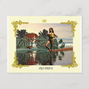 ZODIAC BIRTHDAY SIGNS / AQUARIUS BRIEFKAART
