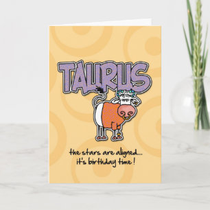 Zodiac Birthday - Taurus Kaart