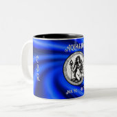 Zodiac Blue Galaxy Aquarius Mok (Voorkant links)