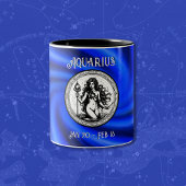 Zodiac Blue Galaxy Aquarius Mug
