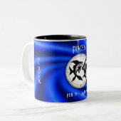 Zodiac Blue Pisces Mug (Devant gauche)