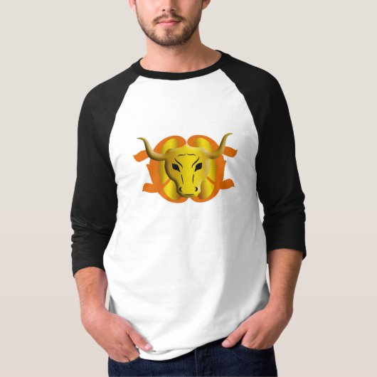 Zodiac Bull Sign Taurus Design T-shirt (Voorkant)