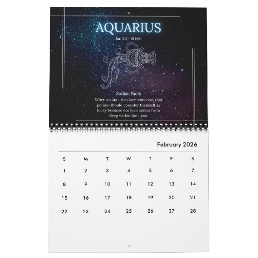 Zodiac Calander 2024 Calendrier Astrologie (Feb 2026)