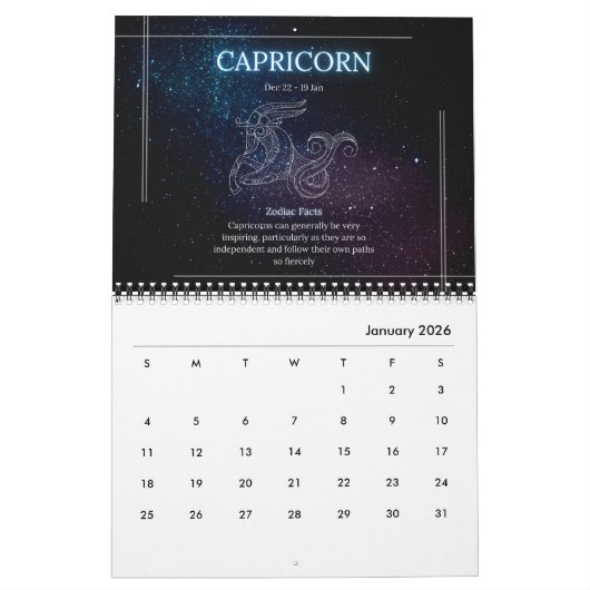 Zodiac Calander 2024 Calendrier Astrologie (Jan 2026)