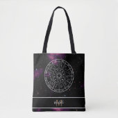 Zodiac Calendar | Astrologische symbolen en monogr Draagtas (Voorkant)