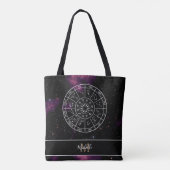 Zodiac Calendar | Astrologische symbolen en monogr Draagtas (Achterkant)