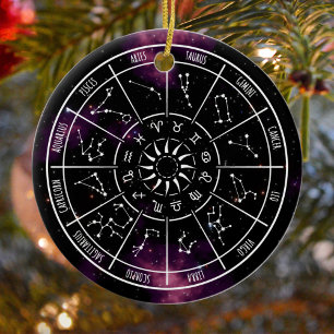 Zodiac Calendar Astrologische symbolen Keramisch Ornament