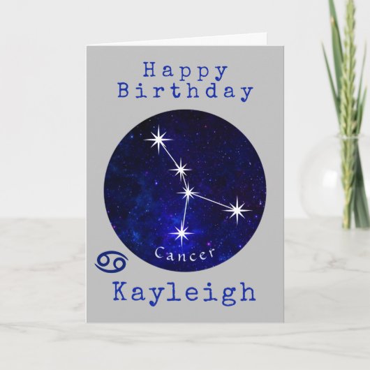 Zodiac Cancer Horoscope Kaart (Voorkant)