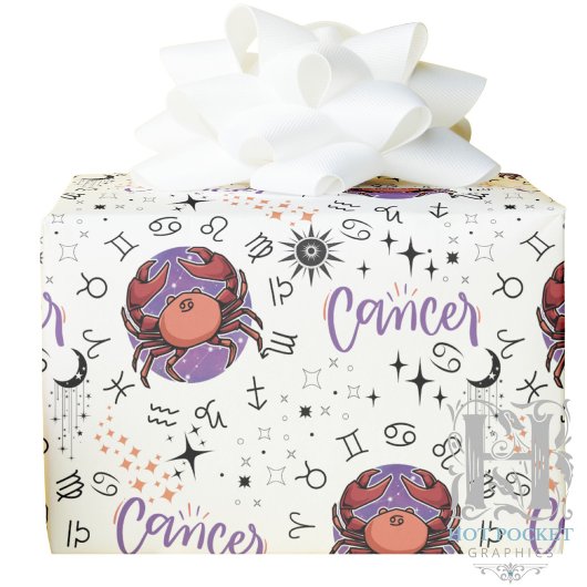 Zodiac Cancer Wrapping Paper Cadeaupapier