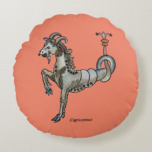 Zodiac: Capricorn, 1482 Rond Kussen (Voorkant)