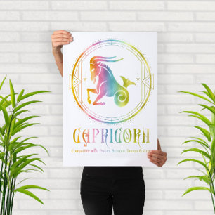 Zodiac Capricorn Compatibility Design Poster