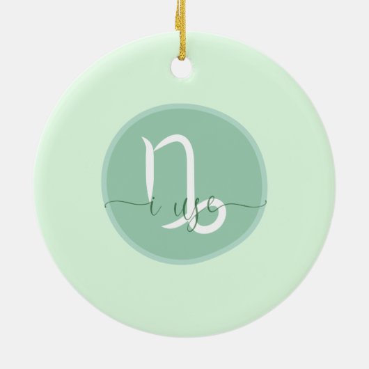 Zodiac Capricorn Keramisch Ornament (Achterkant)