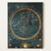 Zodiac Celestial Crescent Moon Monogram Planner (Achterkant)