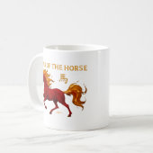 Zodiac Chinese New Year 2026 Yang Fire Horse Koffiemok (Voorkant links)